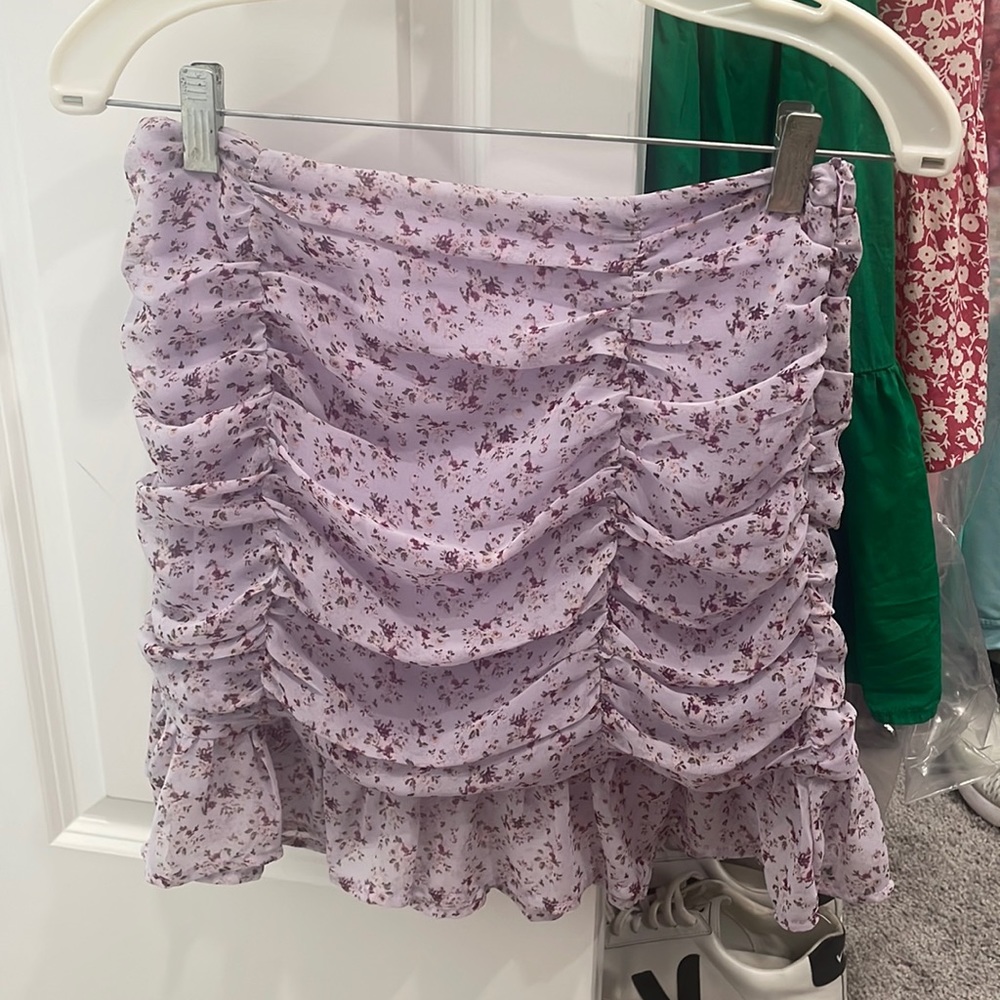Ruffle purple skirt